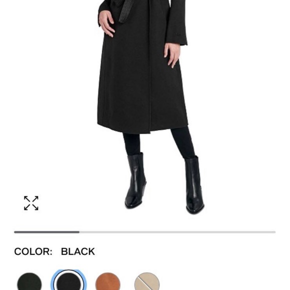 NWT. Black Tahiti wrap coat - Picture 3 of 6